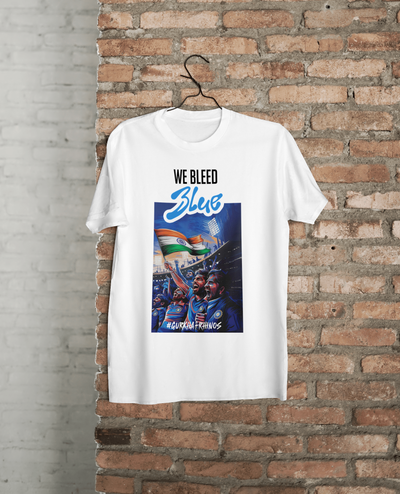 We Bleed Blue - Cricket Fan T-Shirt