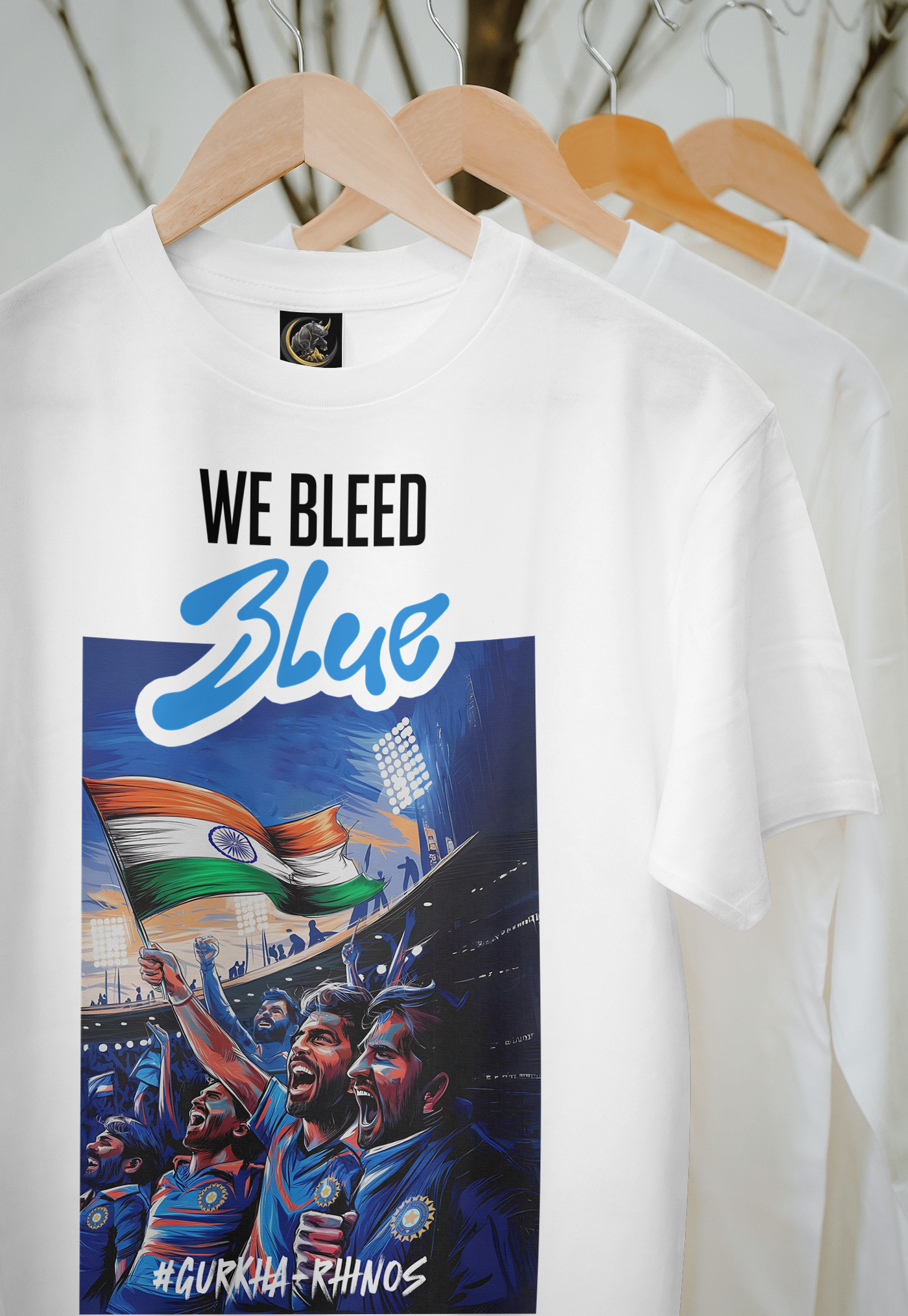 We Bleed Blue - Cricket Fan T-Shirt