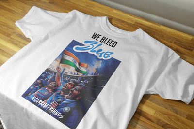 We Bleed Blue - Cricket Fan T-Shirt