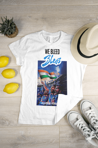 We Bleed Blue - Cricket Fan T-Shirt