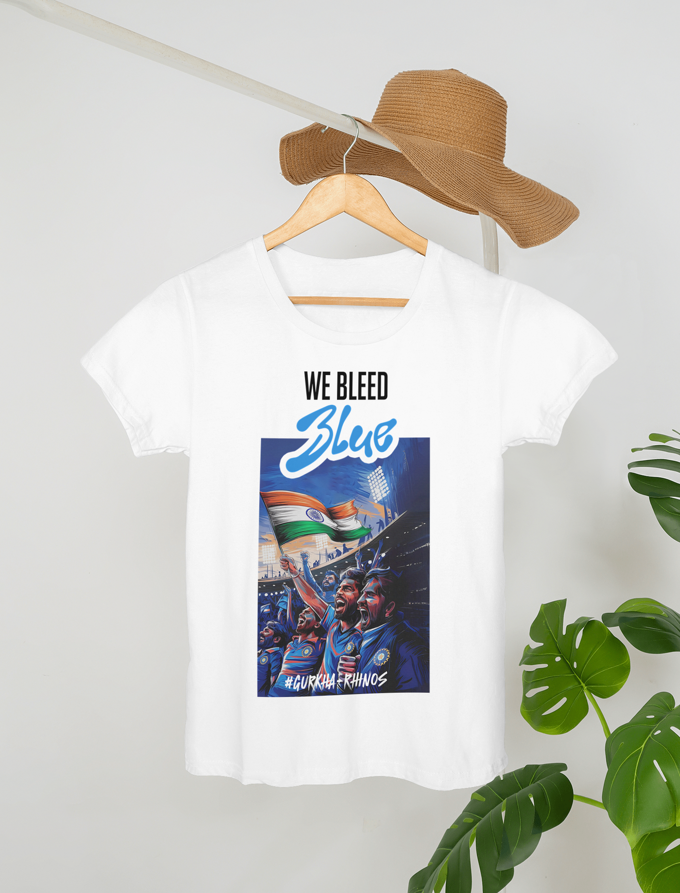 We Bleed Blue - Cricket Fan T-Shirt