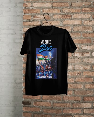 We Bleed Blue - Cricket Fan T-Shirt