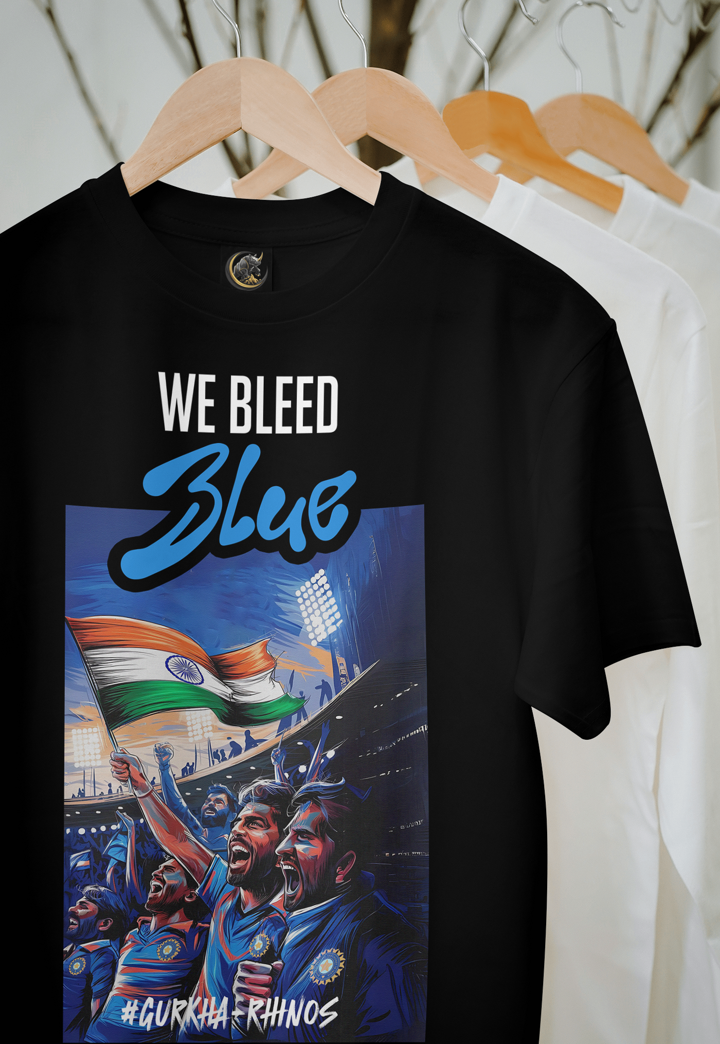 We Bleed Blue - Cricket Fan T-Shirt