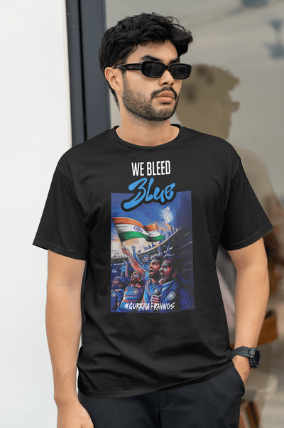 We Bleed Blue - Cricket Fan T-Shirt