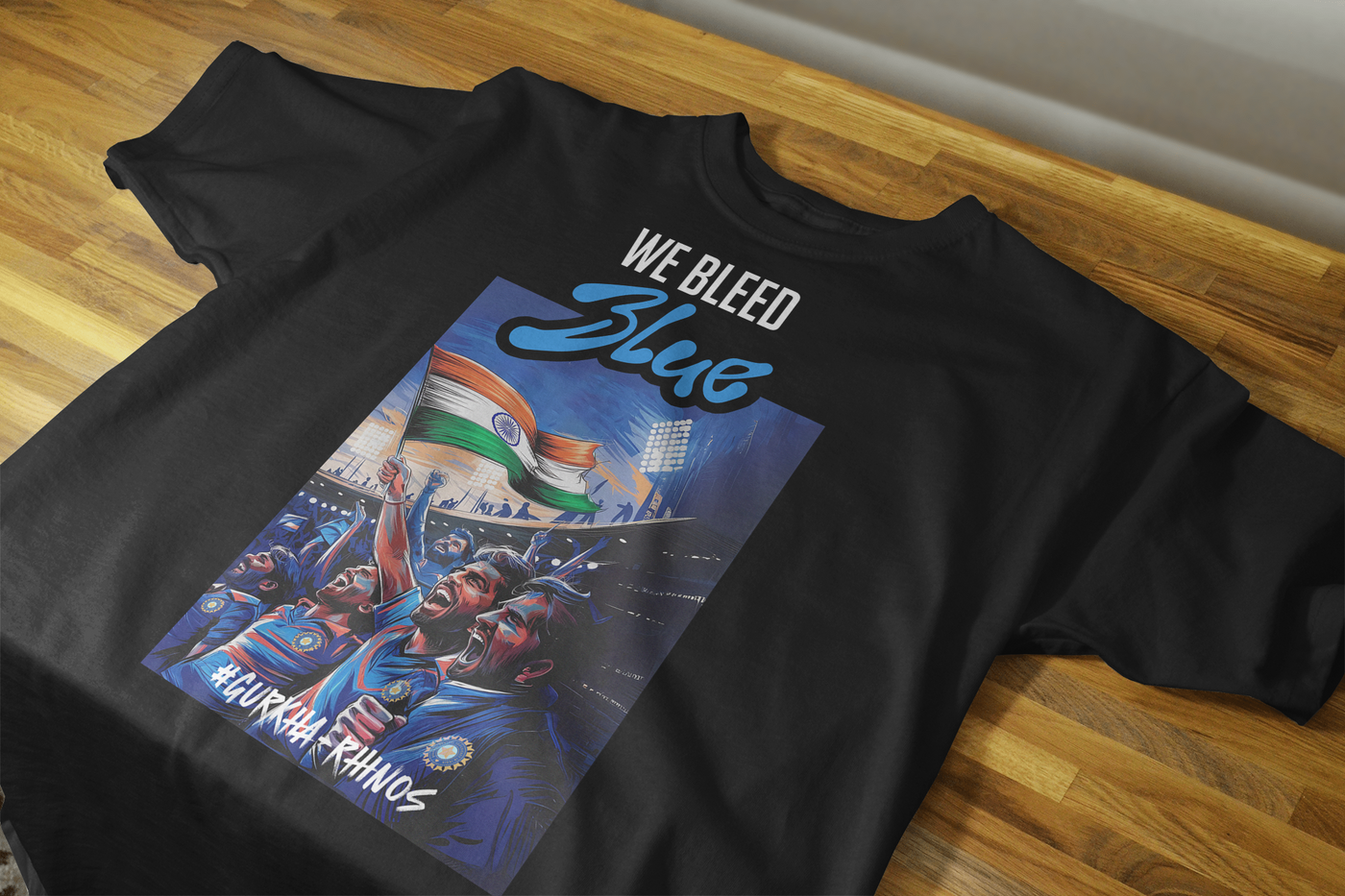 We Bleed Blue - Cricket Fan T-Shirt